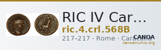 RIC IV Caracalla 568B — CANOA