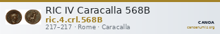 RIC IV Caracalla 568B — CANOA