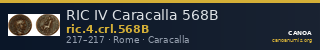 RIC IV Caracalla 568B — CANOA