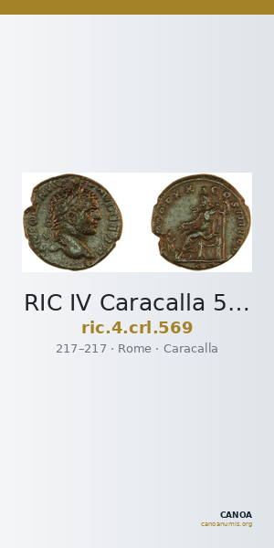 RIC IV Caracalla 569 — CANOA