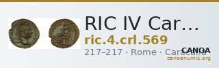 RIC IV Caracalla 569 — CANOA
