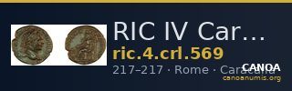 RIC IV Caracalla 569 — CANOA