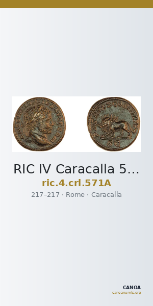 RIC IV Caracalla 571A — CANOA