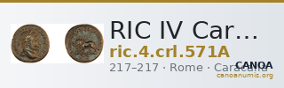 RIC IV Caracalla 571A — CANOA