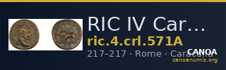 RIC IV Caracalla 571A — CANOA