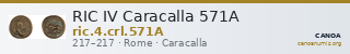 RIC IV Caracalla 571A — CANOA