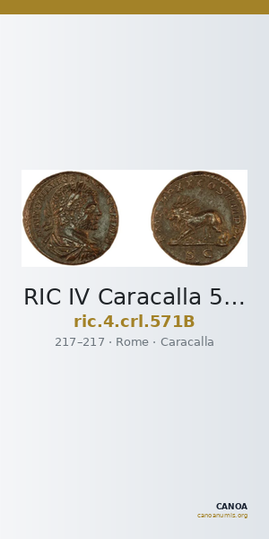 RIC IV Caracalla 571B — CANOA