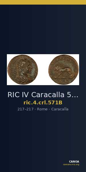 RIC IV Caracalla 571B — CANOA