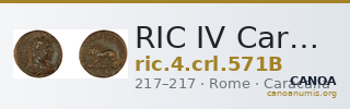 RIC IV Caracalla 571B — CANOA