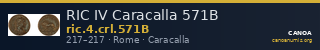 RIC IV Caracalla 571B — CANOA