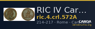 RIC IV Caracalla 572A — CANOA