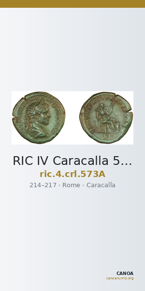 RIC IV Caracalla 573A — CANOA