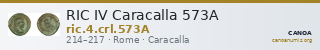 RIC IV Caracalla 573A — CANOA