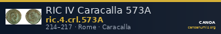 RIC IV Caracalla 573A — CANOA