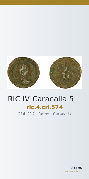 RIC IV Caracalla 574 — CANOA