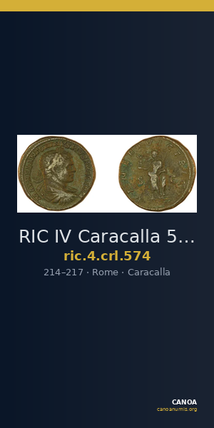 RIC IV Caracalla 574 — CANOA