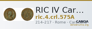 RIC IV Caracalla 575A — CANOA