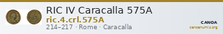 RIC IV Caracalla 575A — CANOA