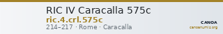 RIC IV Caracalla 575c — CANOA