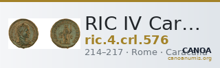 RIC IV Caracalla 576 — CANOA