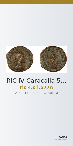 RIC IV Caracalla 577A — CANOA