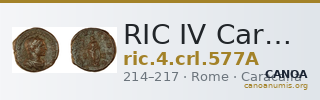 RIC IV Caracalla 577A — CANOA