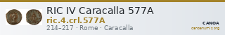 RIC IV Caracalla 577A — CANOA