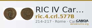 RIC IV Caracalla 577B — CANOA