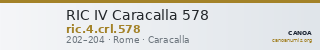 RIC IV Caracalla 578 — CANOA