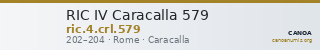 RIC IV Caracalla 579 — CANOA