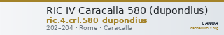 RIC IV Caracalla 580 (dupondius) — CANOA