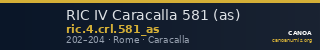 RIC IV Caracalla 581 (as) — CANOA