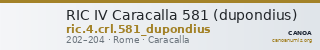 RIC IV Caracalla 581 (dupondius) — CANOA