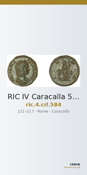 RIC IV Caracalla 584 — CANOA