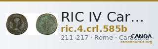 RIC IV Caracalla 585b — CANOA