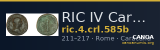 RIC IV Caracalla 585b — CANOA
