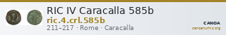 RIC IV Caracalla 585b — CANOA