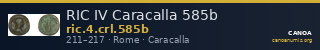 RIC IV Caracalla 585b — CANOA