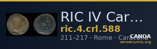 RIC IV Caracalla 588 — CANOA