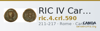 RIC IV Caracalla 590 — CANOA