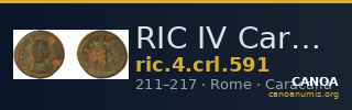 RIC IV Caracalla 591 — CANOA