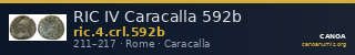 RIC IV Caracalla 592b — CANOA