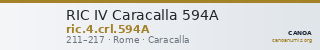 RIC IV Caracalla 594A — CANOA