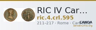 RIC IV Caracalla 595 — CANOA