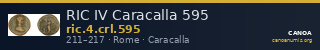 RIC IV Caracalla 595 — CANOA