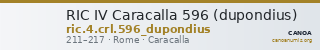 RIC IV Caracalla 596 (dupondius) — CANOA