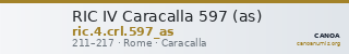 RIC IV Caracalla 597 (as) — CANOA