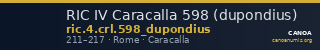 RIC IV Caracalla 598 (dupondius) — CANOA