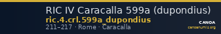 RIC IV Caracalla 599a (dupondius) — CANOA