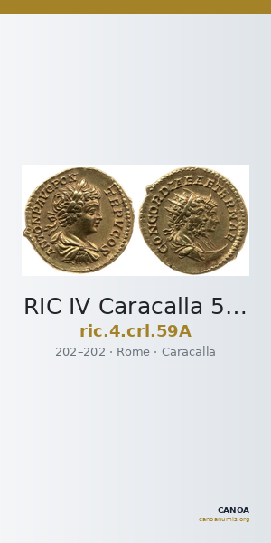 RIC IV Caracalla 59A — CANOA